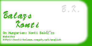 balazs konti business card